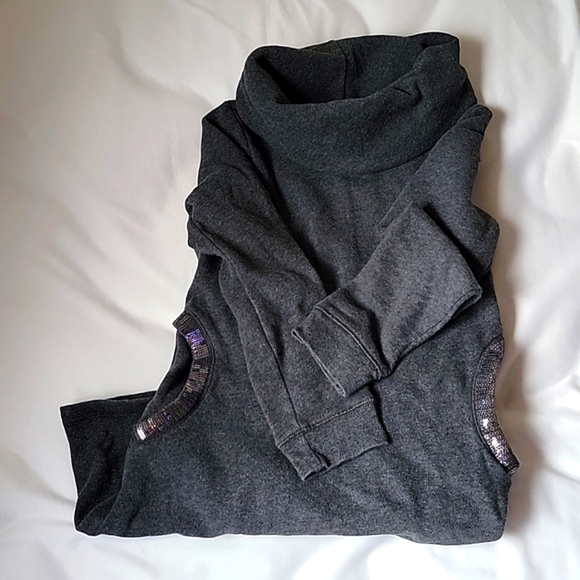 Gymboree Other - EUC GYMBOREE Cotton Sequin Pockets Cow Neck Long Cozy Dress